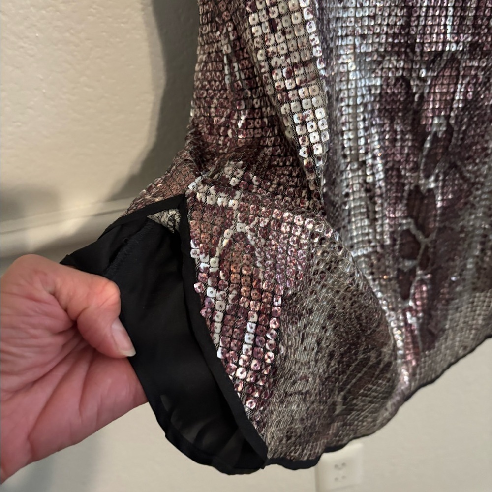 Zara Woman snakeskin sequin lined tank dress size Small - Picture 2 of 6
